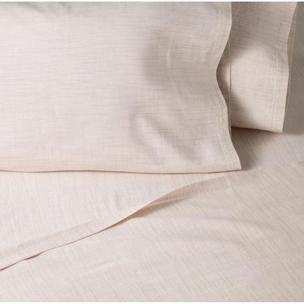 4pc KING MicroStripe Sheet Set Rust - Hearth & Hand with Magnolia NEW!
